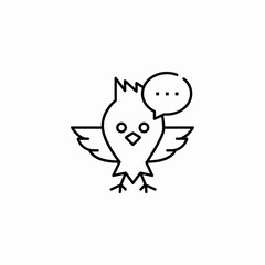 angry bird icon sign vector