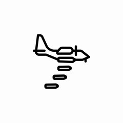 cargo plane icon sign vector