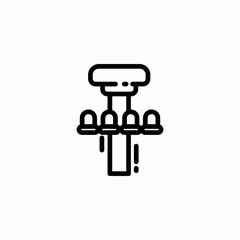 carousel seats icon sign vector
