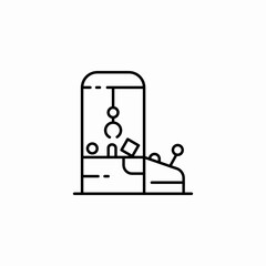 claw machine icon sign vector