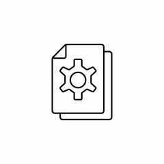 settings document icon sign vector