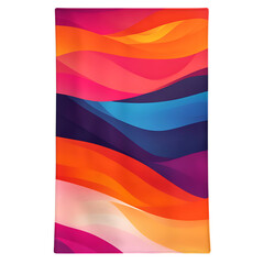 Modern Beach Towel with an Oversized Abstract Gradi Isolated on Transparent Background