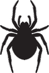 Giant Crab Spider top view vector silhouette on white background