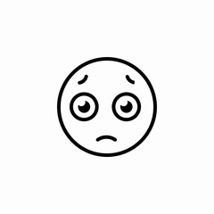 shocked face icon sign vector