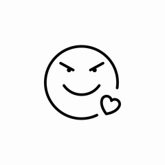 smiling devil icon sign vector