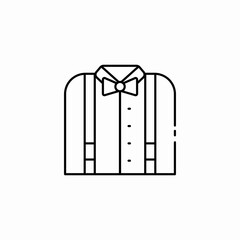 suit bowtie icon sign vector