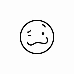 worried face icon sign vector