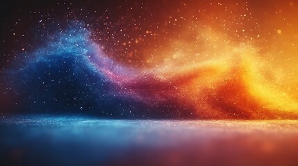 A beautiful depiction of cosmic dust with celestial colors