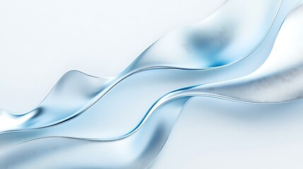 Cool ice-blue and silver gradient blending seamlessly on a solid white background.