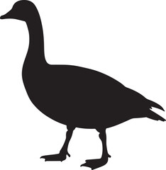 Goose bird vector silhouette on white background