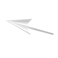 Minimal Arrow with a Clean Structure in Pure Isolated on Transparent Background