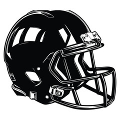 American Football Helmet Silhouette Vector, Football helmet icon, Helmets black Clip art