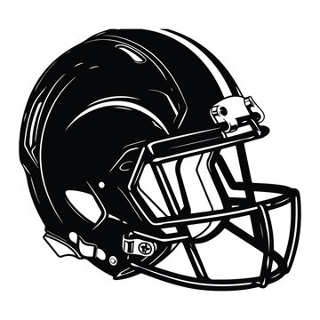 American Football Helmet Silhouette Vector, Football helmet icon, Helmets black Clip art