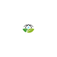 Real estate logo icon flat vector design