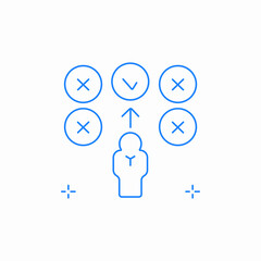 decision process icon sign vector