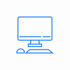 desktop monitor icon sign vector