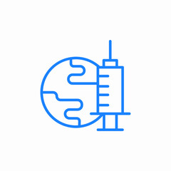 global immunization icon sign vector