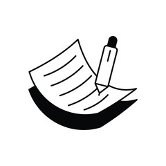 Pen And Paper Vector icon