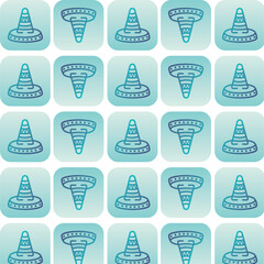 Blue sombrero layout. Vector