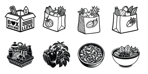 A vibrant vector set of hand-drawn flowers, perfect for any holiday celebration gift design