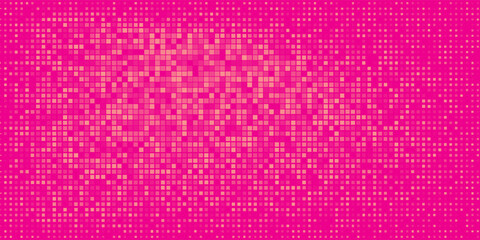 Yellow halftone pattern. Retro comic gradient background. Bright orange pixelated dotted texture overlay. Cartoon pop art faded gradient pattern. Vector backdrop for poster, banner, advertisement