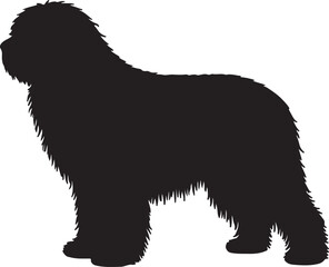 Komondor Dog Side View Silhouette Vector