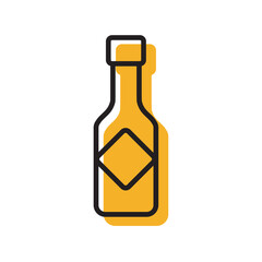 Hot sauce bottle icon. Vector