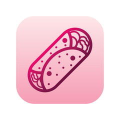 Taco line icon. Vector