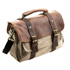 Classic Canvas Bag with Timeless Construction and S Isolated on Transparent Background