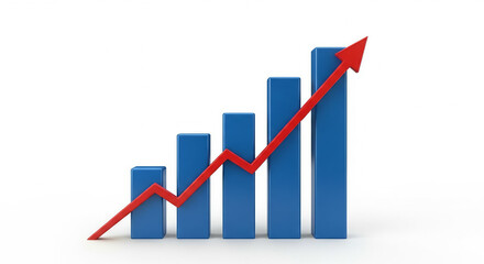 Fototapeta premium Graph Increase Charts Sales Growth Financial Business Arrow Success