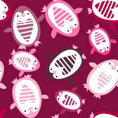 Christmas animals seamless penguin pattern for wrapping paper and fabrics