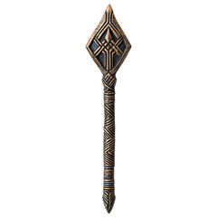 A Bronze Arrow with Celtic Ogham Script Druidic The Isolated on Transparent Background