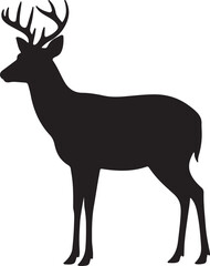 Marsh Deer vector silhouette on white background
