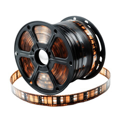 Stock footage film reel vintage movie roll cinema filmstrip photography on transparent background
