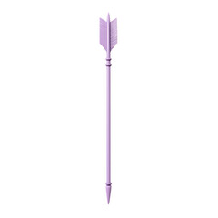 Minimal Arrow with Elegant Simplicity in Light Lave Isolated on Transparent Background