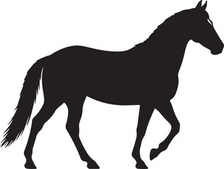 Paint Horse Side View Silhouette Vector