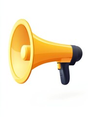 Megaphone icon vector symbol for mobile apps and website UI designs. 