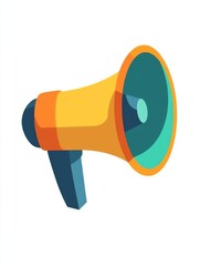Megaphone icon vector symbol for mobile apps and website UI designs. 