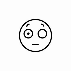 astonished face icon sign vector