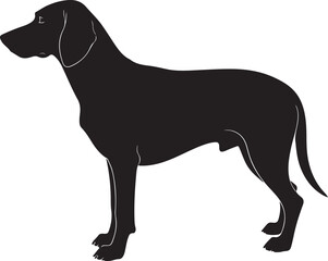 Polish Hound Dog Silhouette Vector