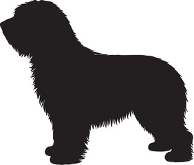 Polish Lowland Sheepdog Silhouette Vector