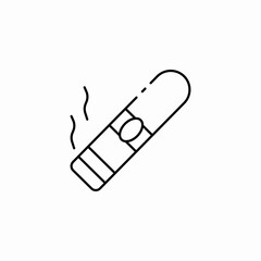 cigar smoke icon sign vector