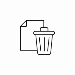 delete file icon sign vector