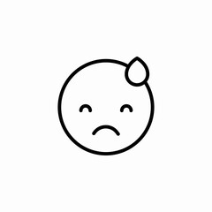 downcast sweat icon sign vector