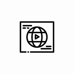 global video icon sign vector