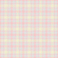 Soft pastel plaid pattern with pink, yellow, and blue hues. Great for backgrounds, textiles, apparel, and design projects needing a gentle, calming aesthetic.