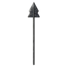 Sleek Arrow with Soft Diffused Shadows in Charcoal Isolated on Transparent Background