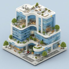 Isometric Illustration of Innovative Service Concept