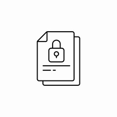 locked file icon sign vector