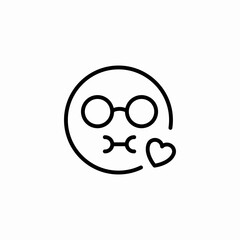 loving glasses icon sign vector